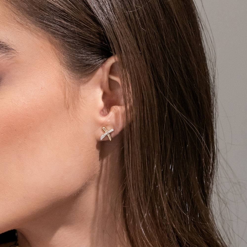 Violette Diamond Stud Earrings - 10K Solid Gold