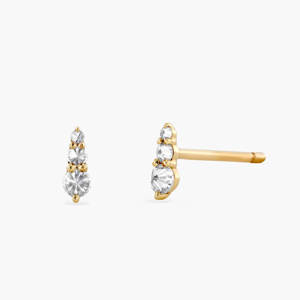 Annalise Diamond Stud Earrings - 14K Solid Gold-1 product photo