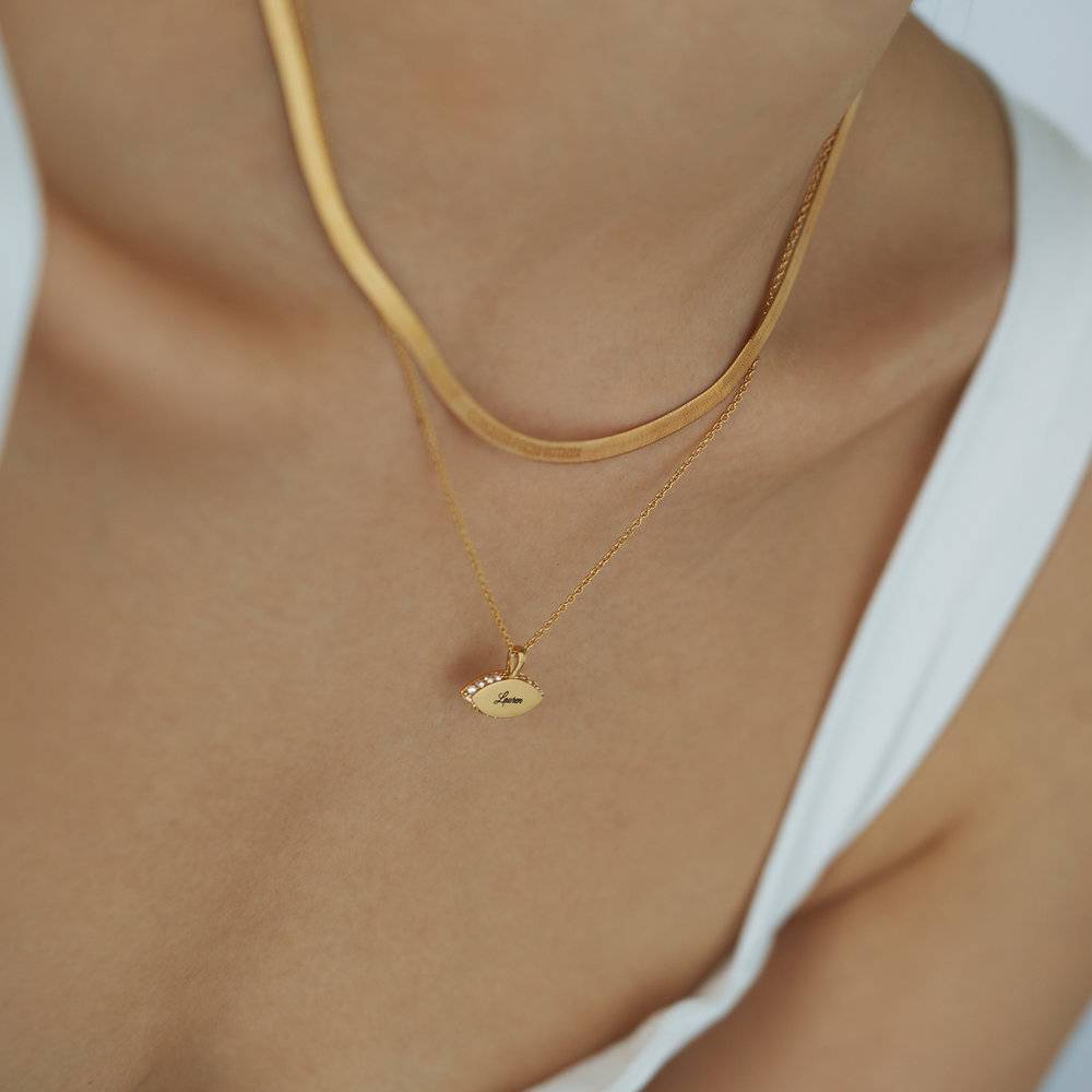 Anya Marquise Necklace- Gold Vermeil