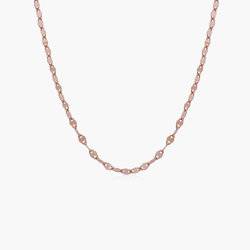 Aria Mirror Chain Necklace - Rose Gold Plating