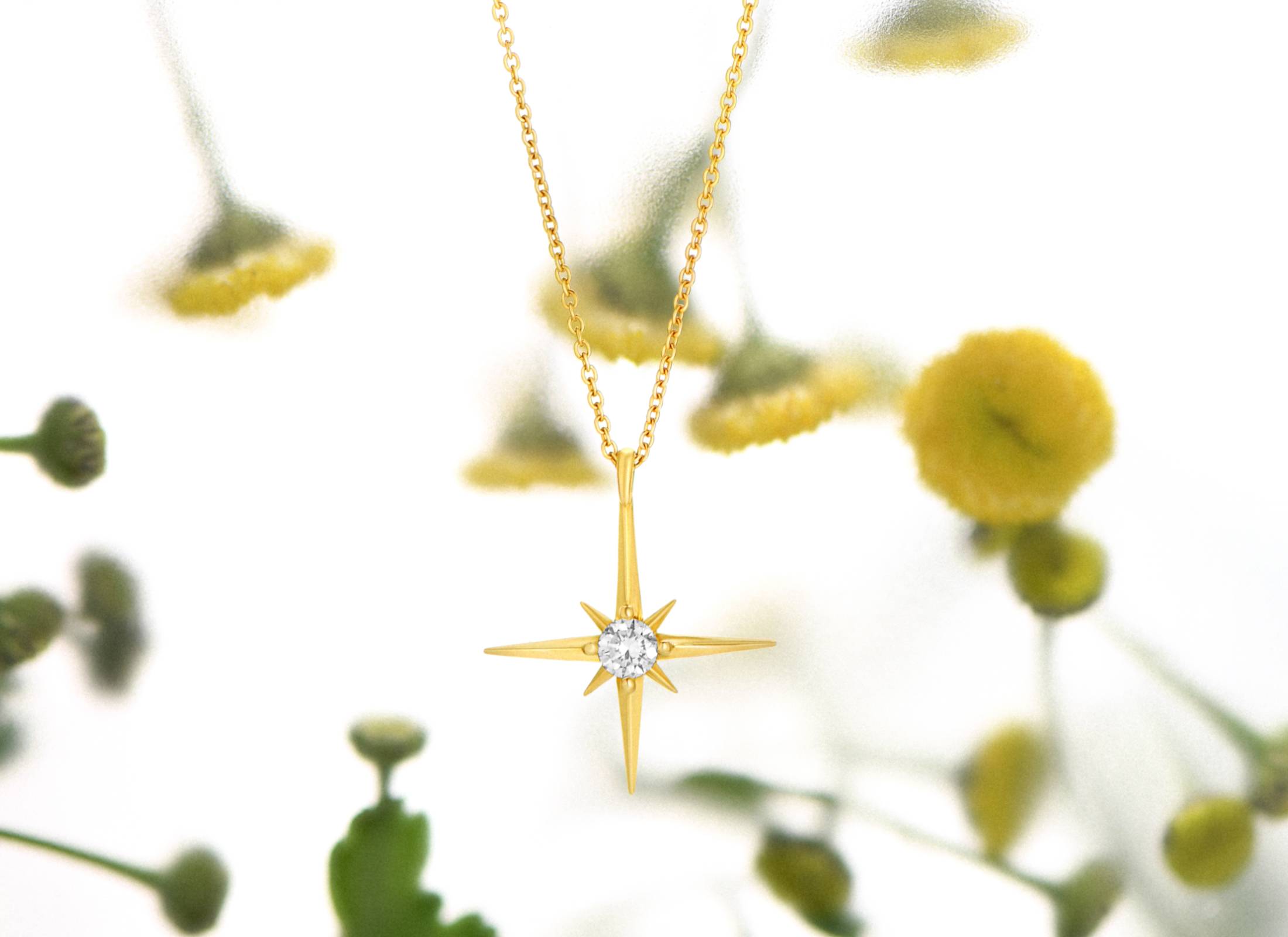 Engraved Northern Star Necklace