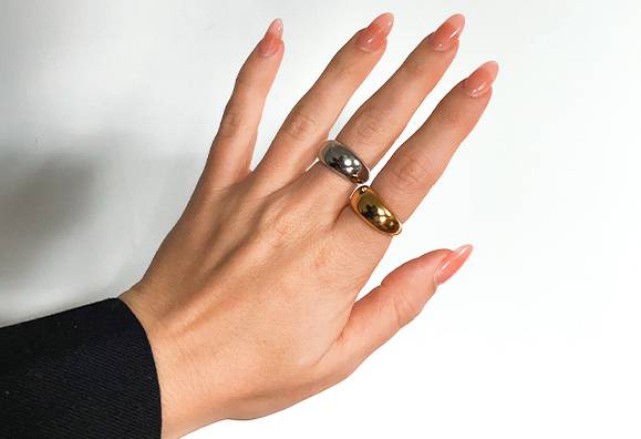 Dome Open Ring in Gold Plating