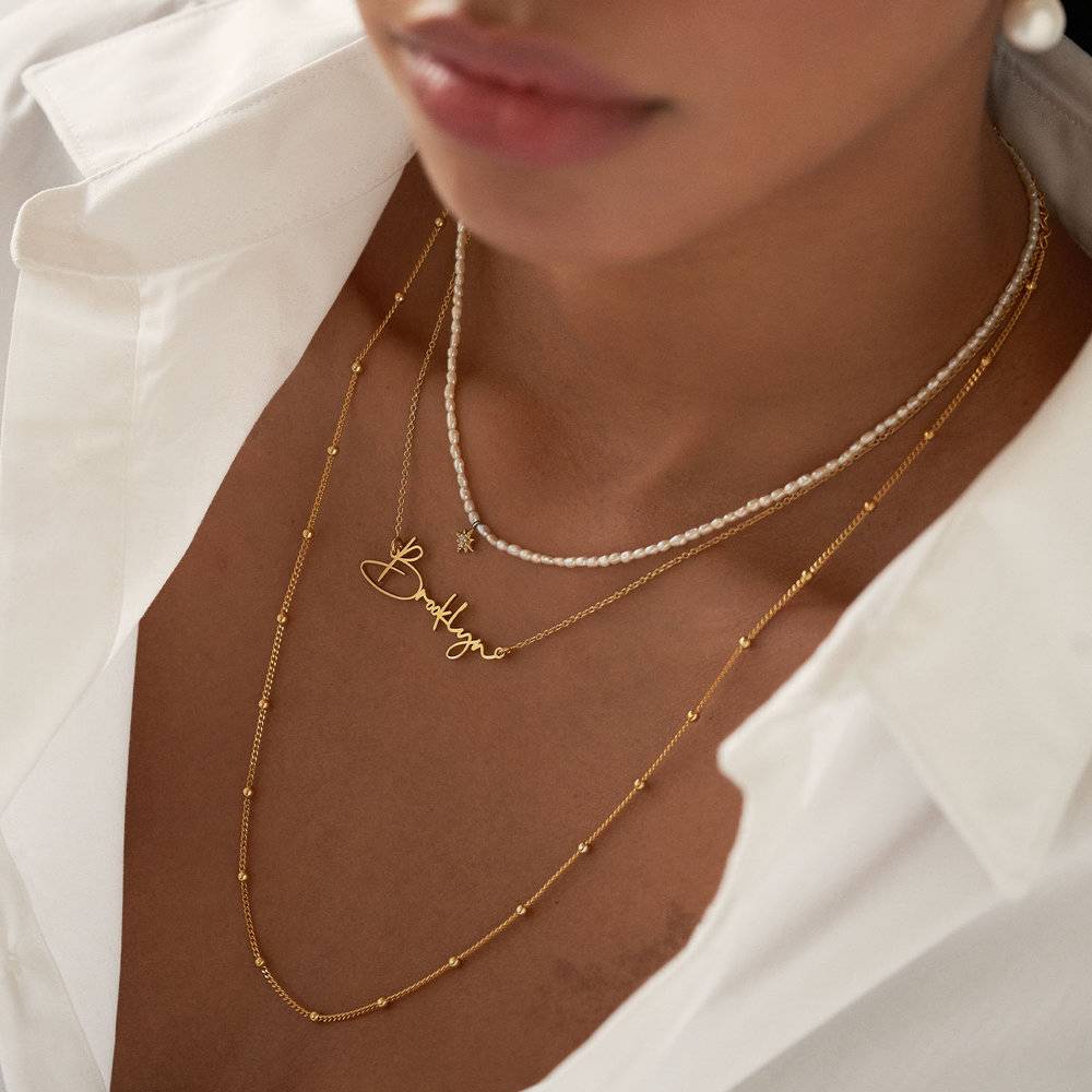 Belle Custom Name Necklace - Gold Vermeil