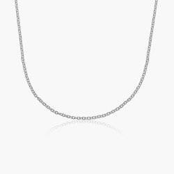 Cable Chain Necklace -Silver