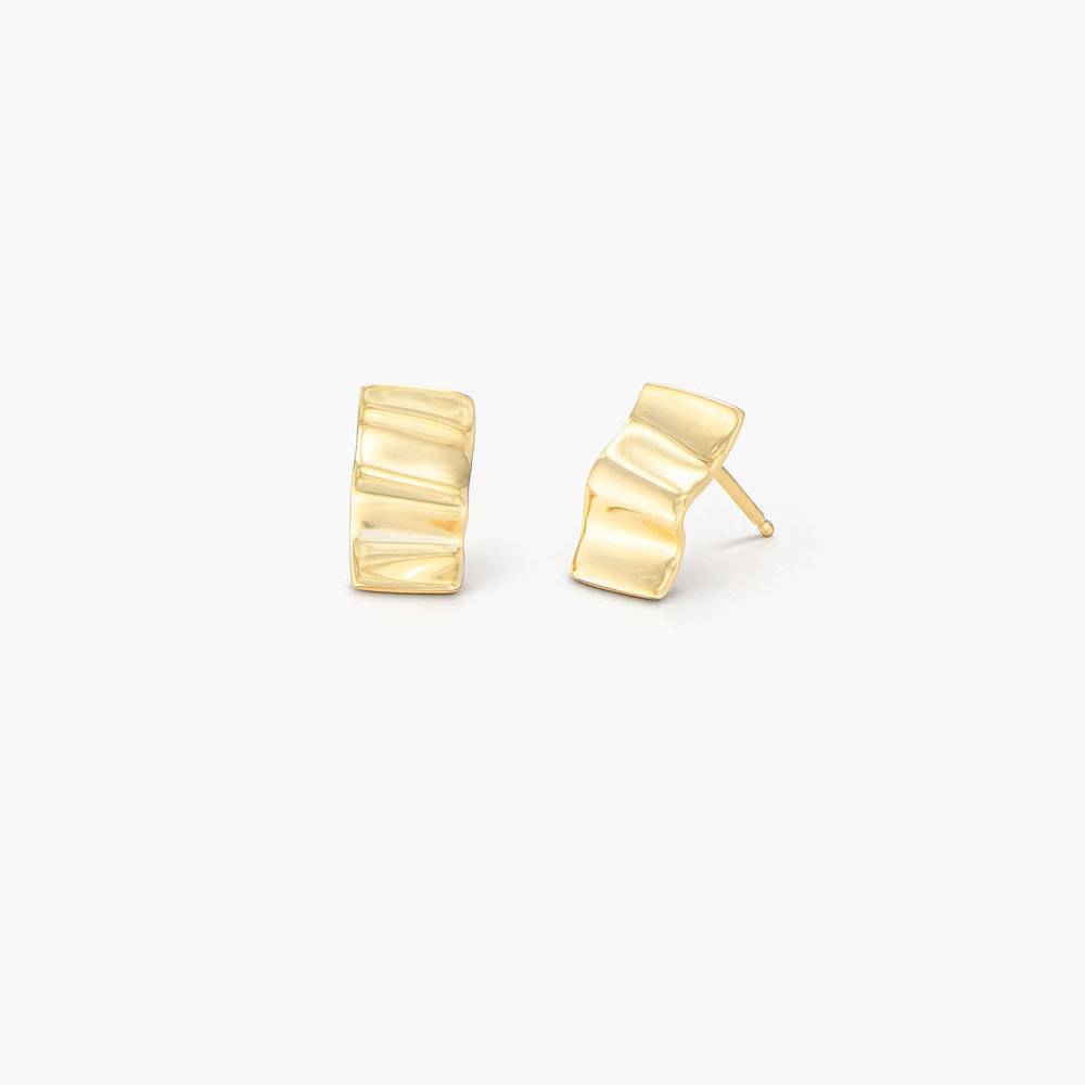 Catching Waves Stud Earrings - Gold Plated