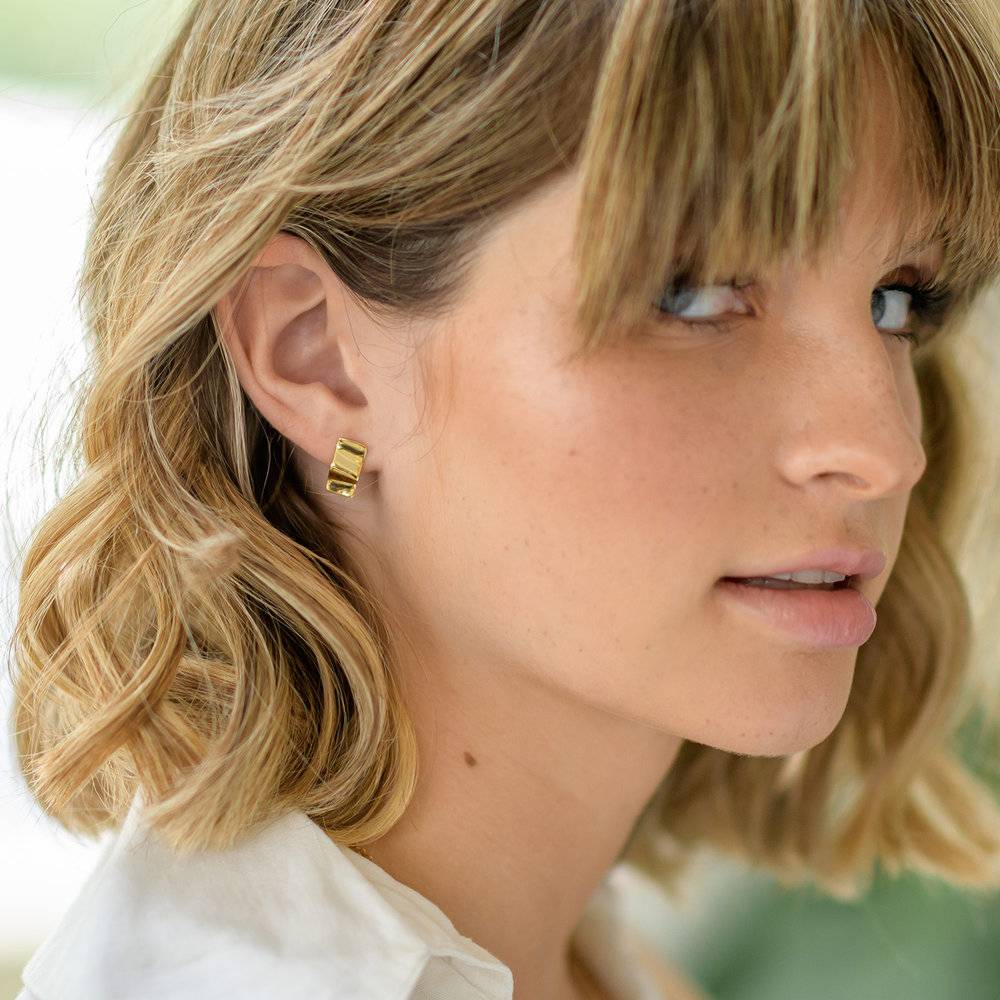 Catching Waves Stud Earrings - Gold Plated