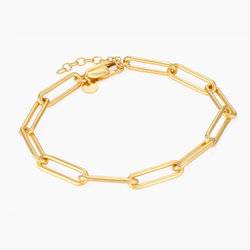 Big Paperclip Bracelet - Gold Vermeil (Adjustable Chain length 7"+1")