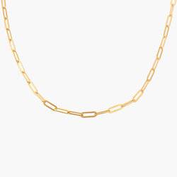 Classic Paperclip Chain Necklace - Gold Vermeil