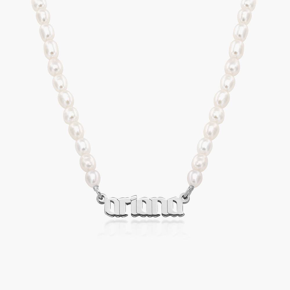 Collier de Perles avec Prénom Personnalisé - Argent 925