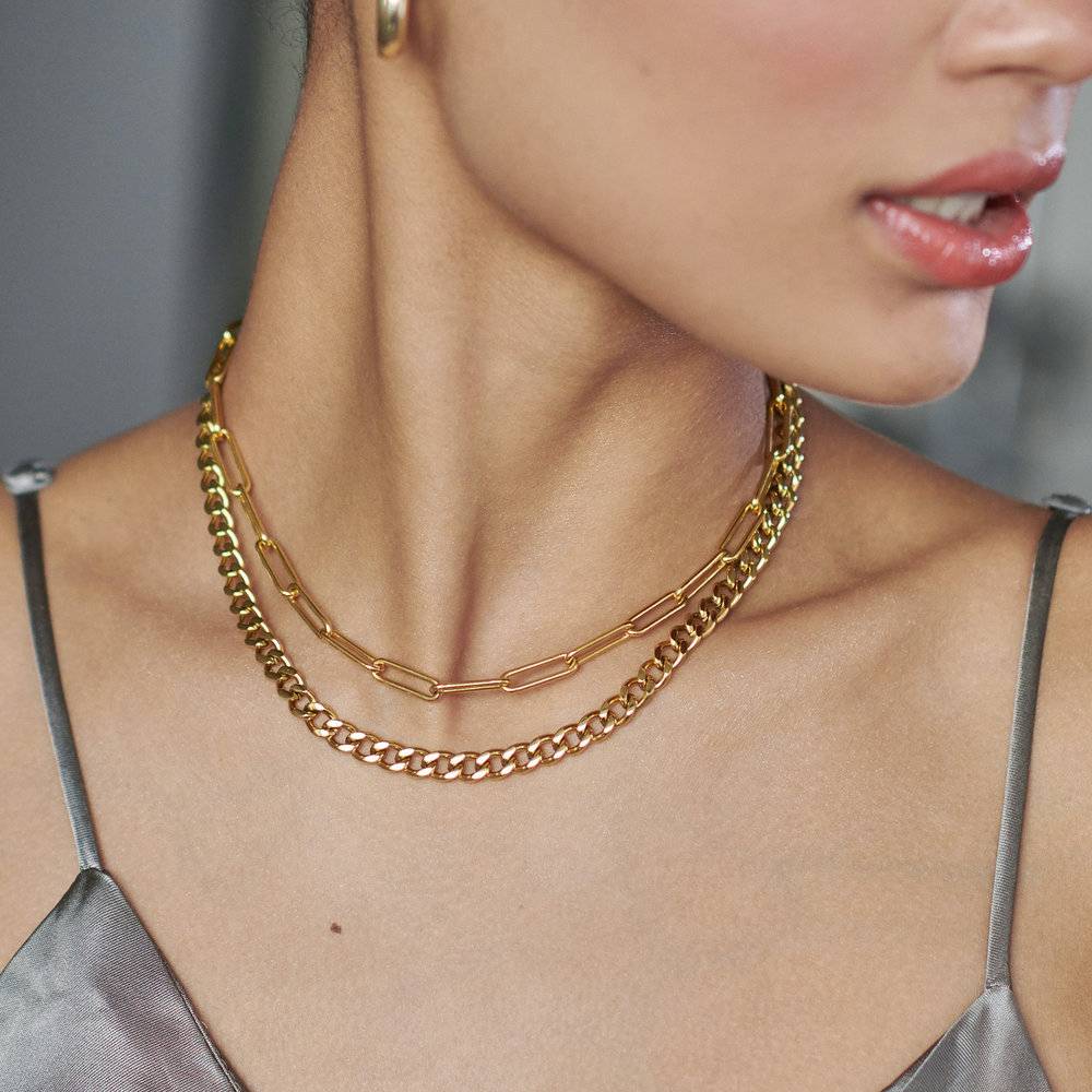 Farah Cuban Link Chain Necklace - Gold Plating