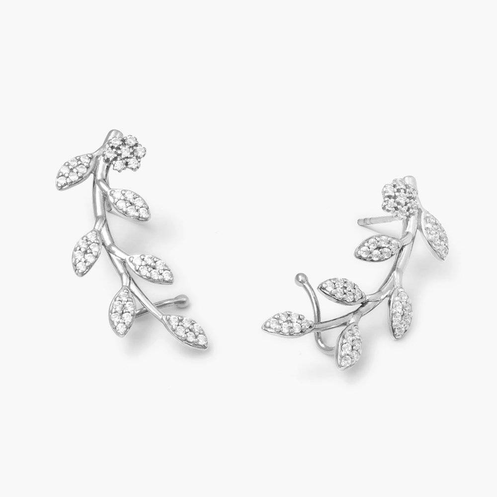 Flora Crawler Earrings - Silver