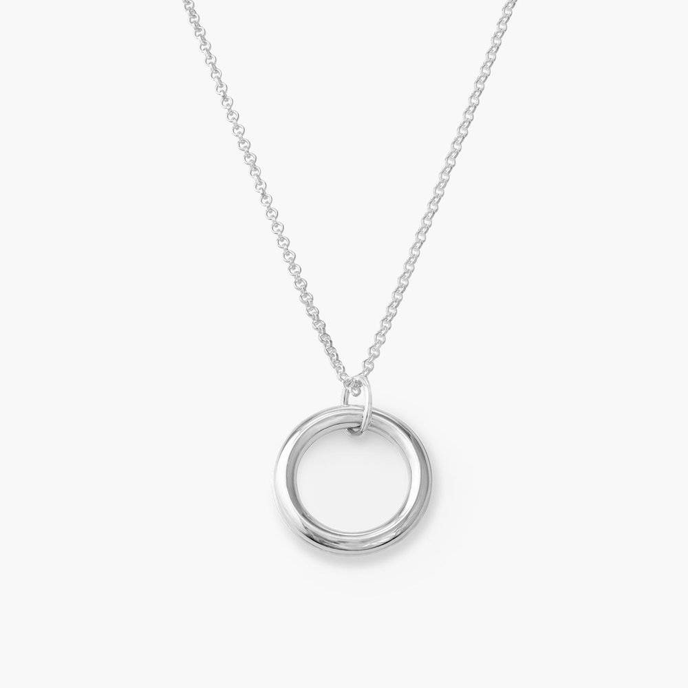 Hidden Message Engraved Necklace - Silver