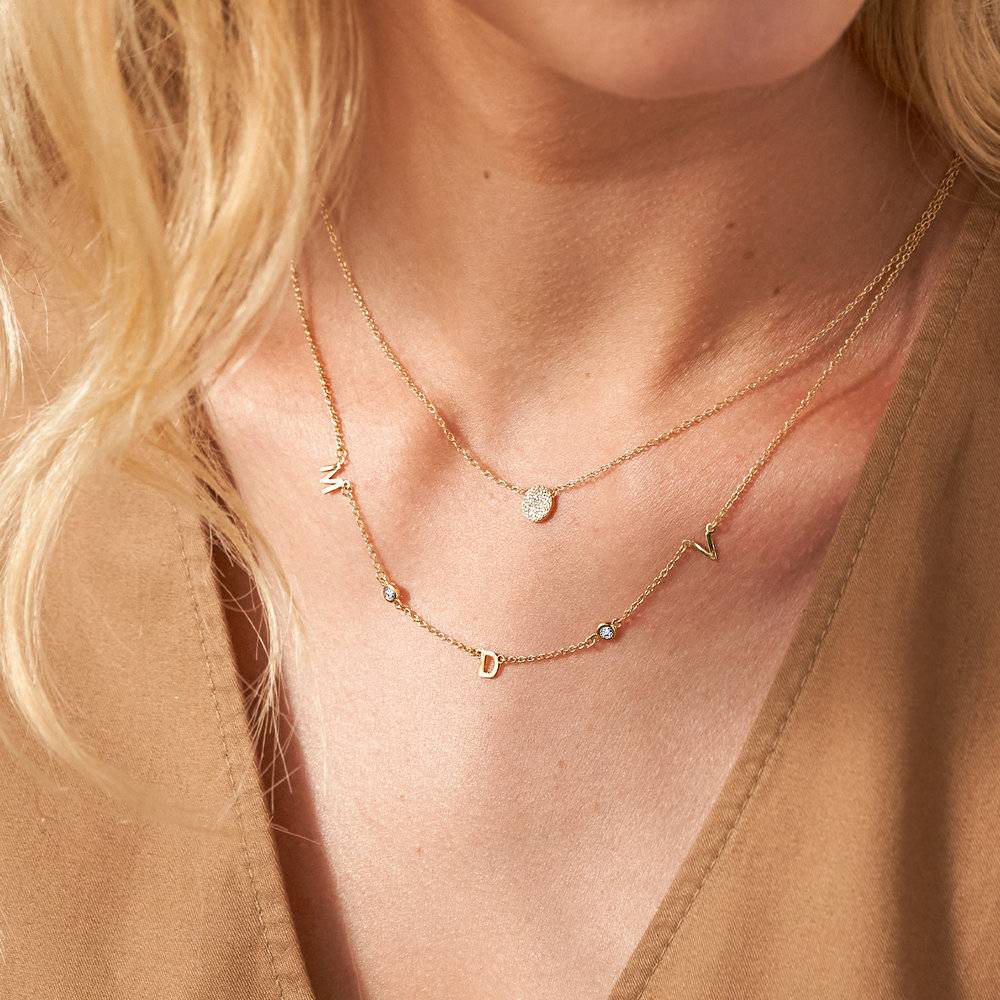 Inez Initial Necklace with Diamond 