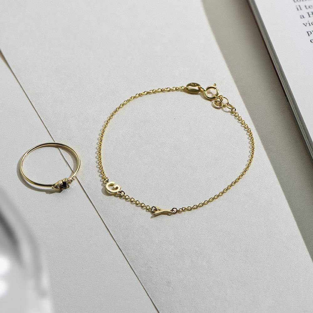 Inez Initial Bracelet/Anklet - 14K Solid Gold