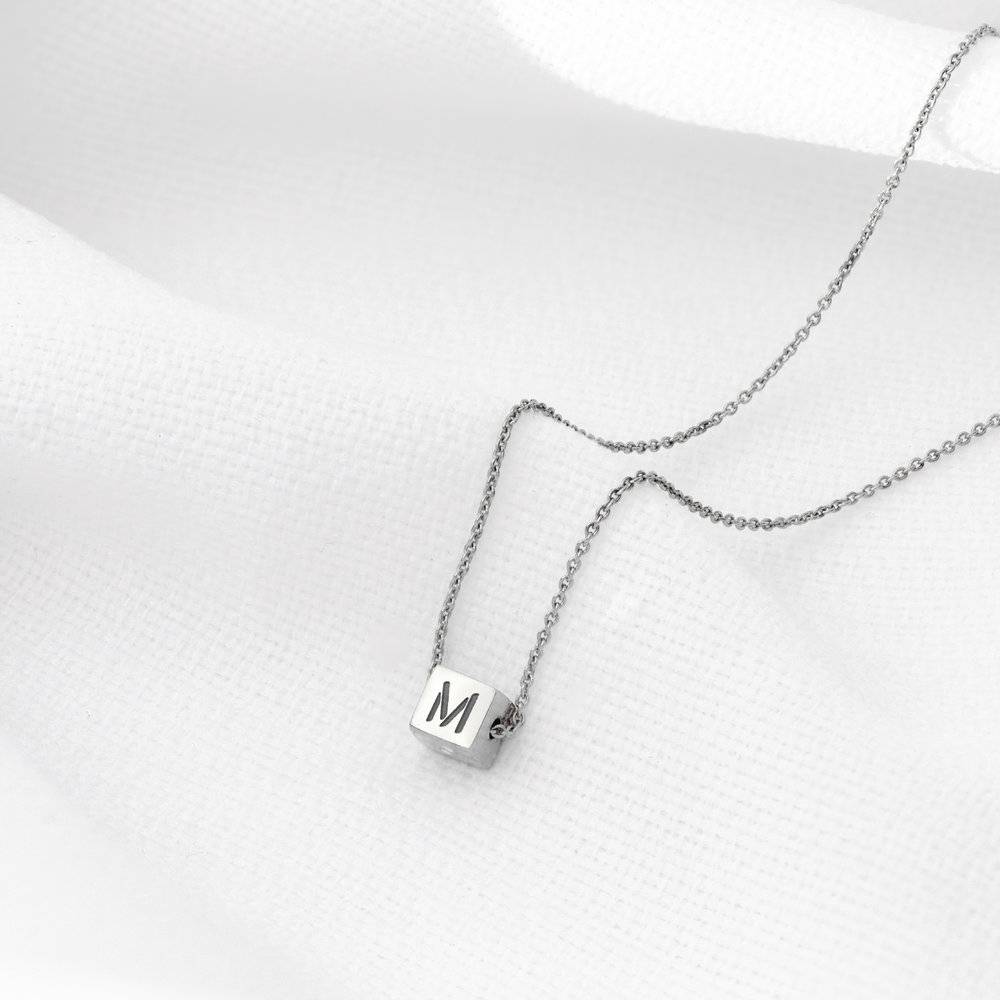Initial Dice Necklace - Sterling Silver