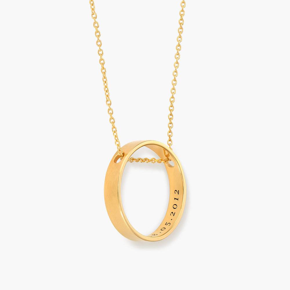 Caroline Circle Necklace - Gold Plated