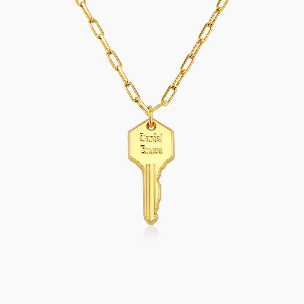Key Link Chain Necklace- Gold Plating