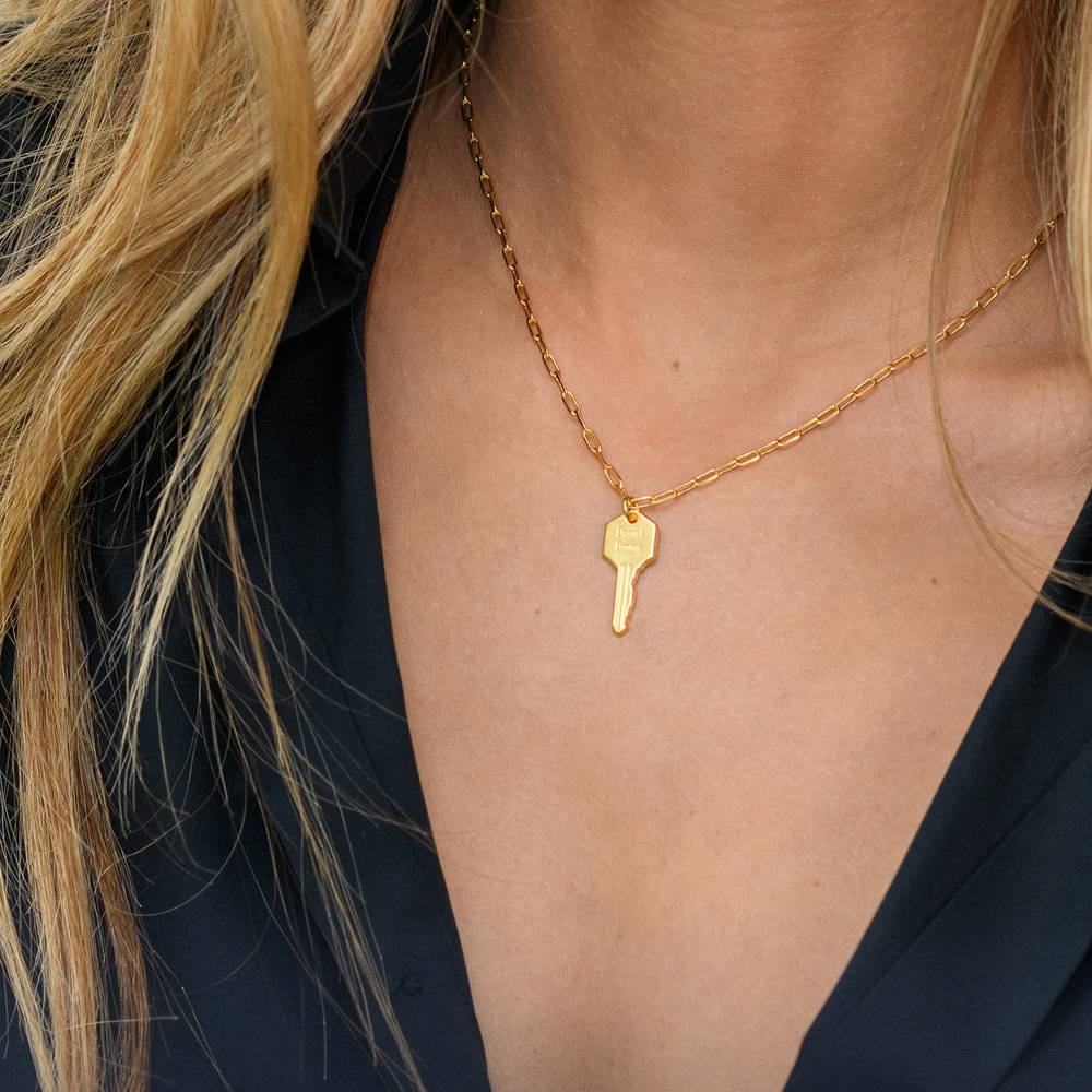 Key Link Chain Necklace- Gold Vermeil