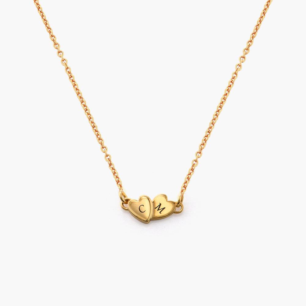 Interlocking Heart Necklace - Gold Plated