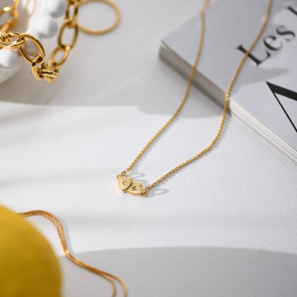 Interlocking Heart Necklace - Gold Plated