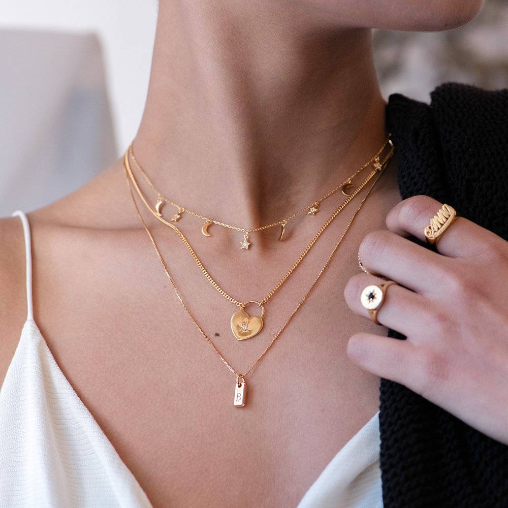 Collier Initiale Lucille - Or vermeil