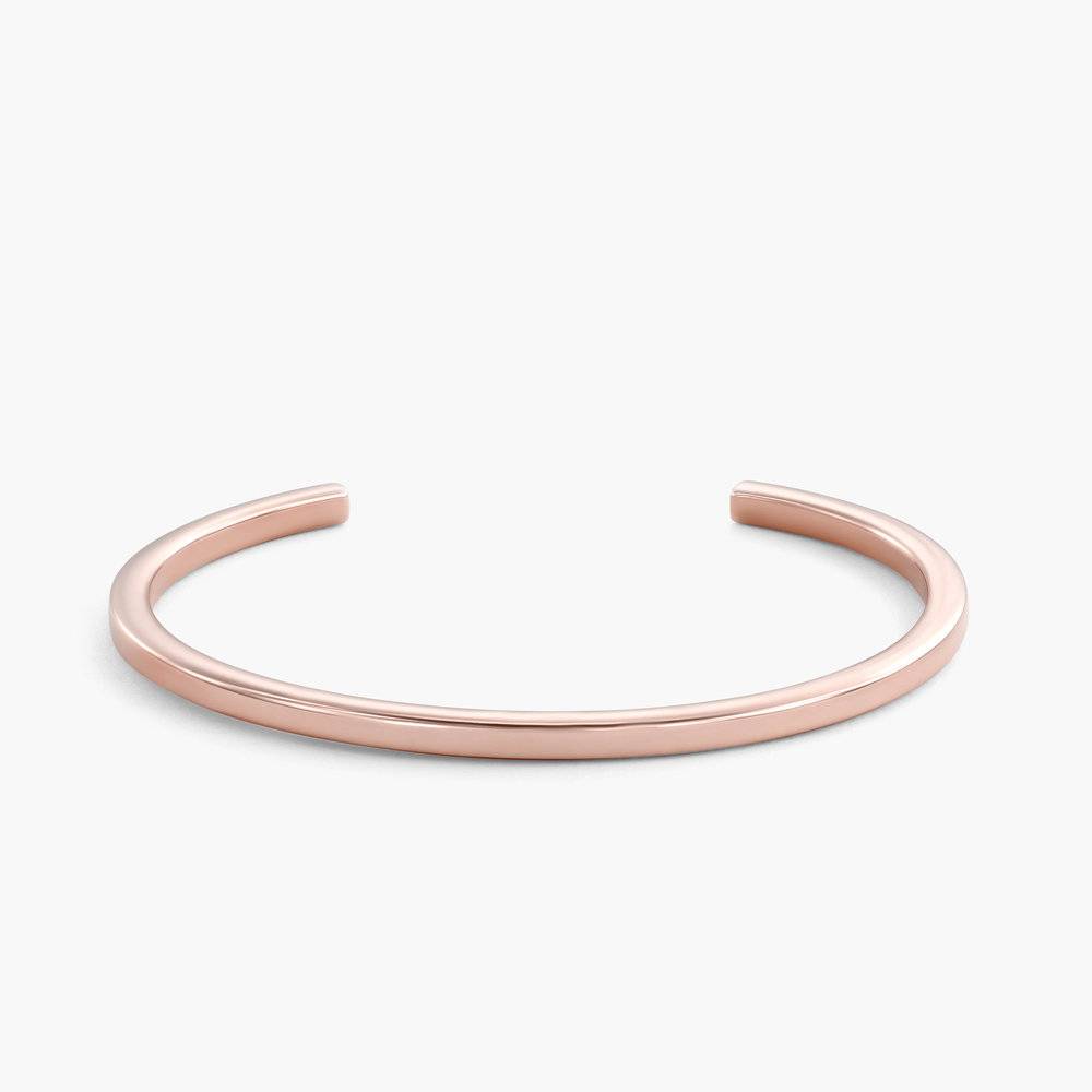 Megan Custom square Cuff Bracelet - Rose Gold Plating