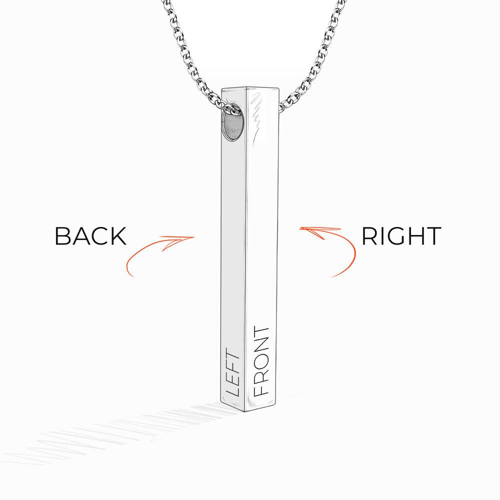 Pillar Bar Necklace for Men - Silver - Oak & Luna