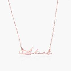 Mon Petit Name Necklace – 14k Solid Rose Gold