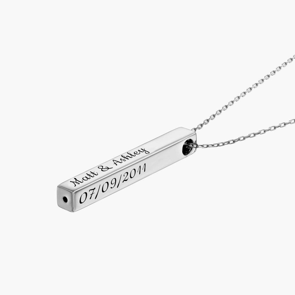 Pillar Bar Necklace - 10K White Gold