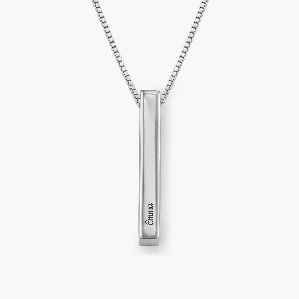 Pillar Bar Necklace - Silver