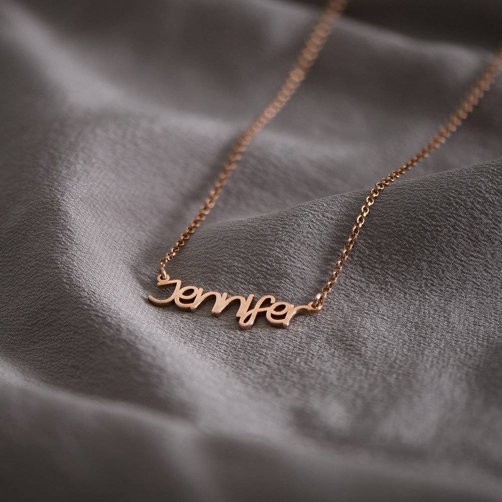 Pixie Name Necklace - Rose Gold Plated 