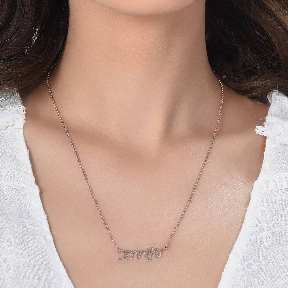 Pixie Name Necklace - Rose Gold Plated 
