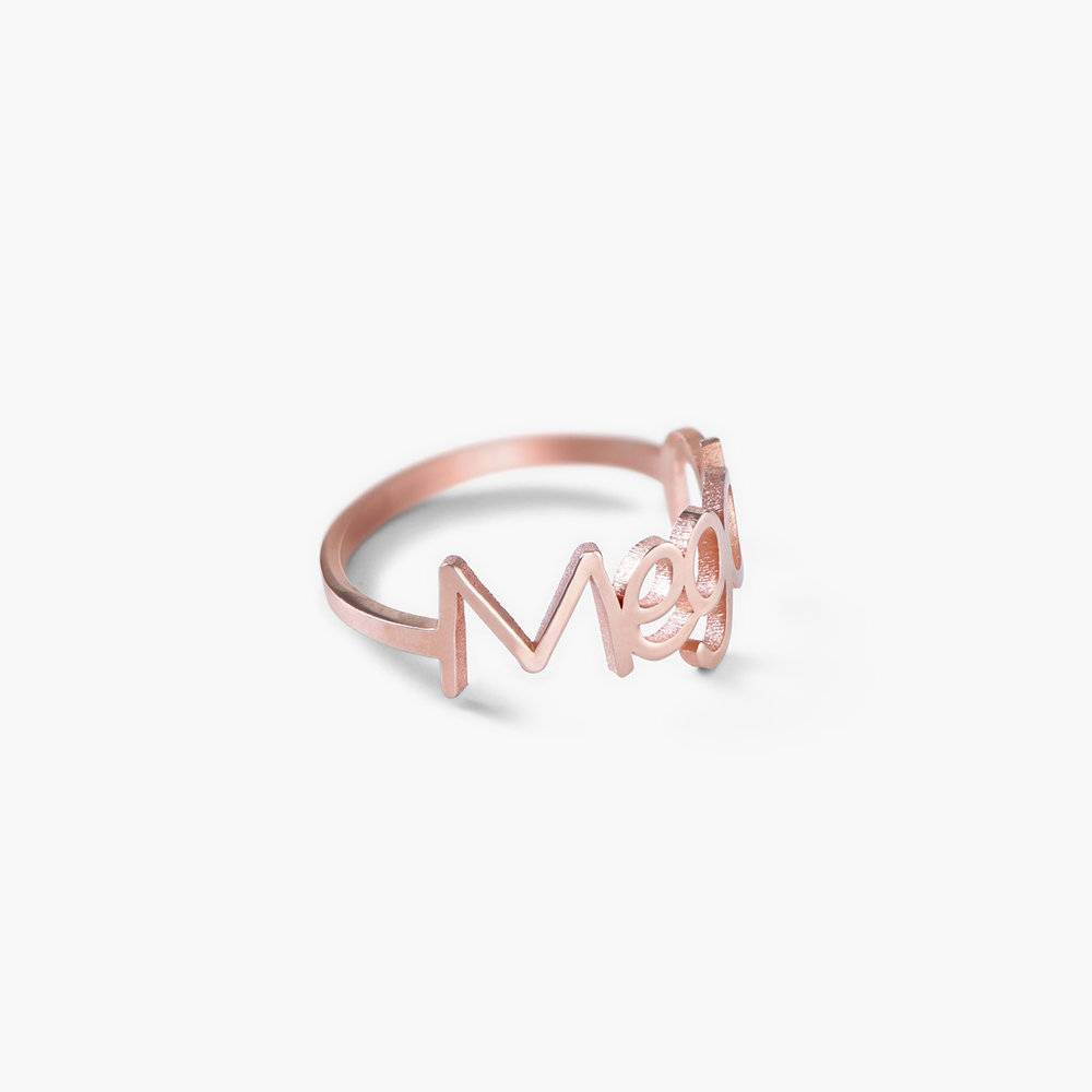Pixie Name Ring - Rose Gold Plated