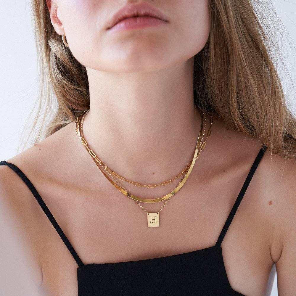 Pop Up Initial Necklace - Gold Plated