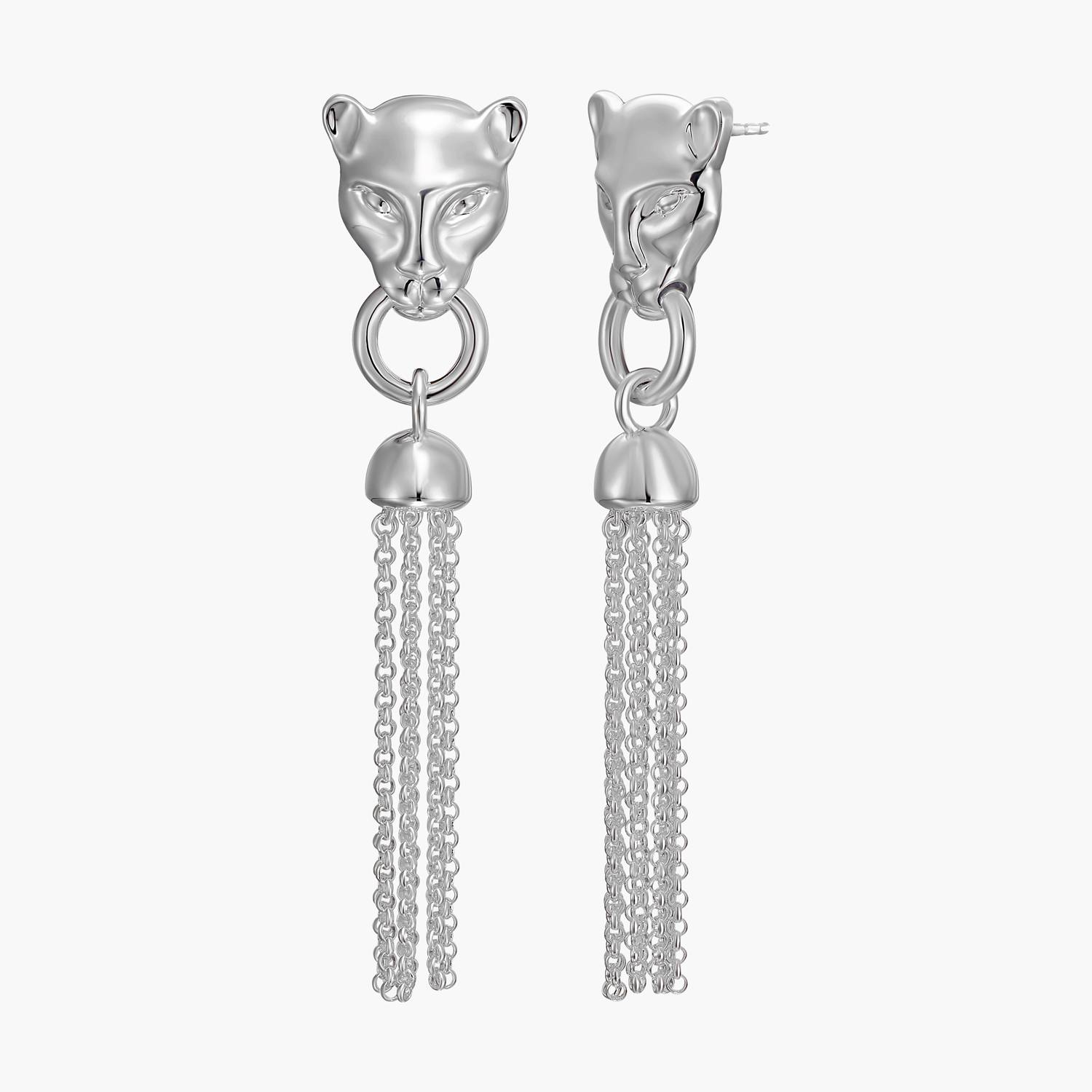 No. 03 — The Panther Earrings- Silver-1 product photo