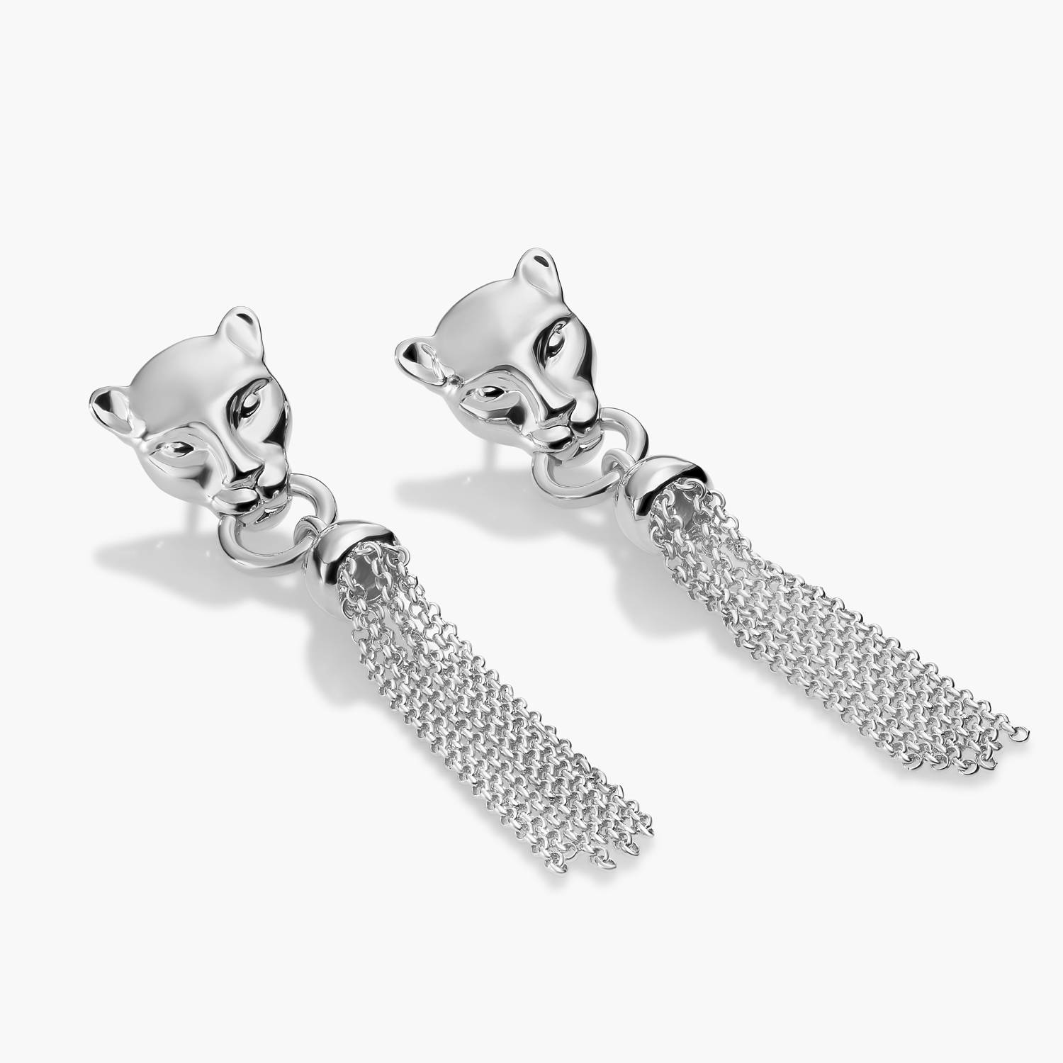 No. 03 — The Panther Earrings- Silver-3 product photo
