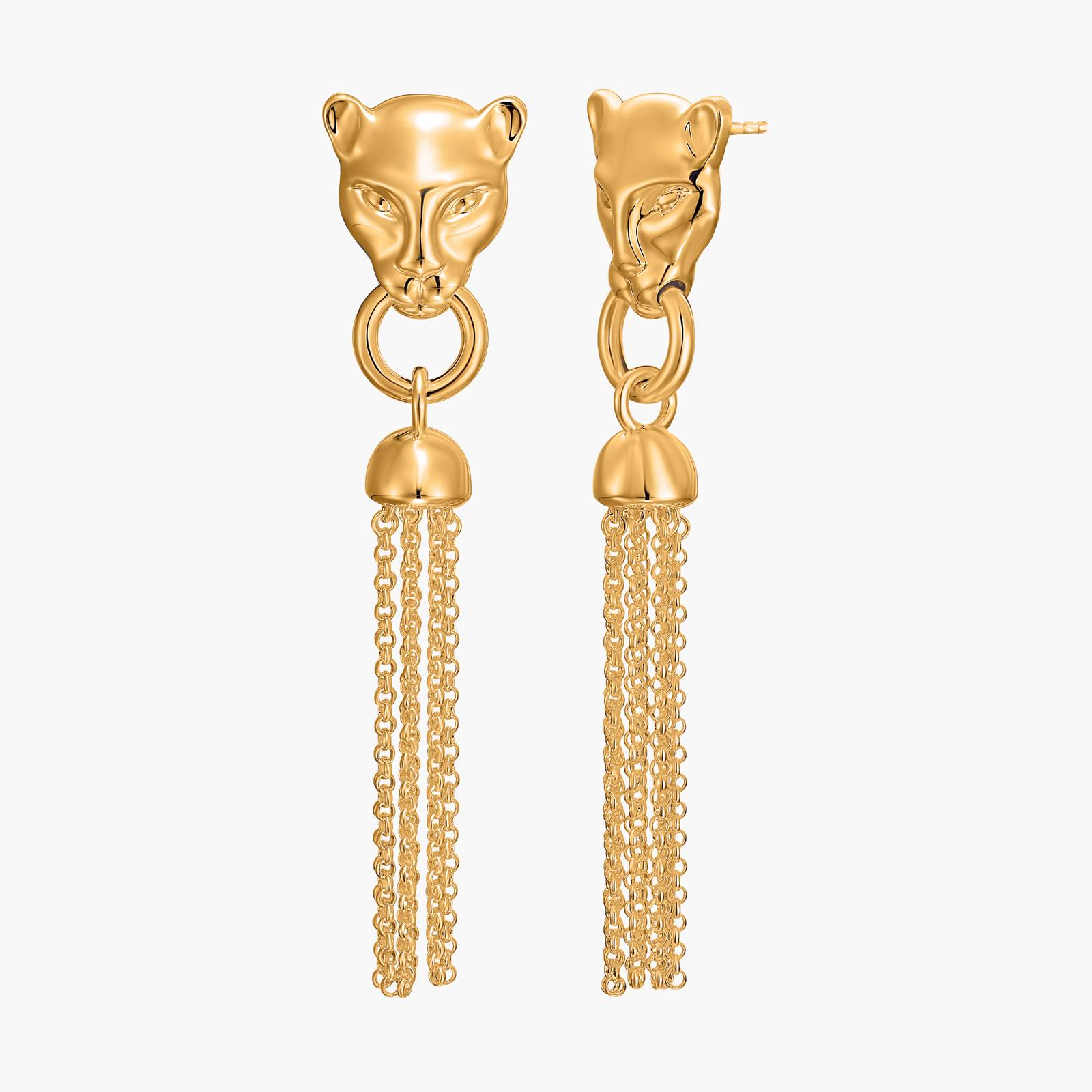 No. 03 — The Panther Earrings- Gold-1 product photo