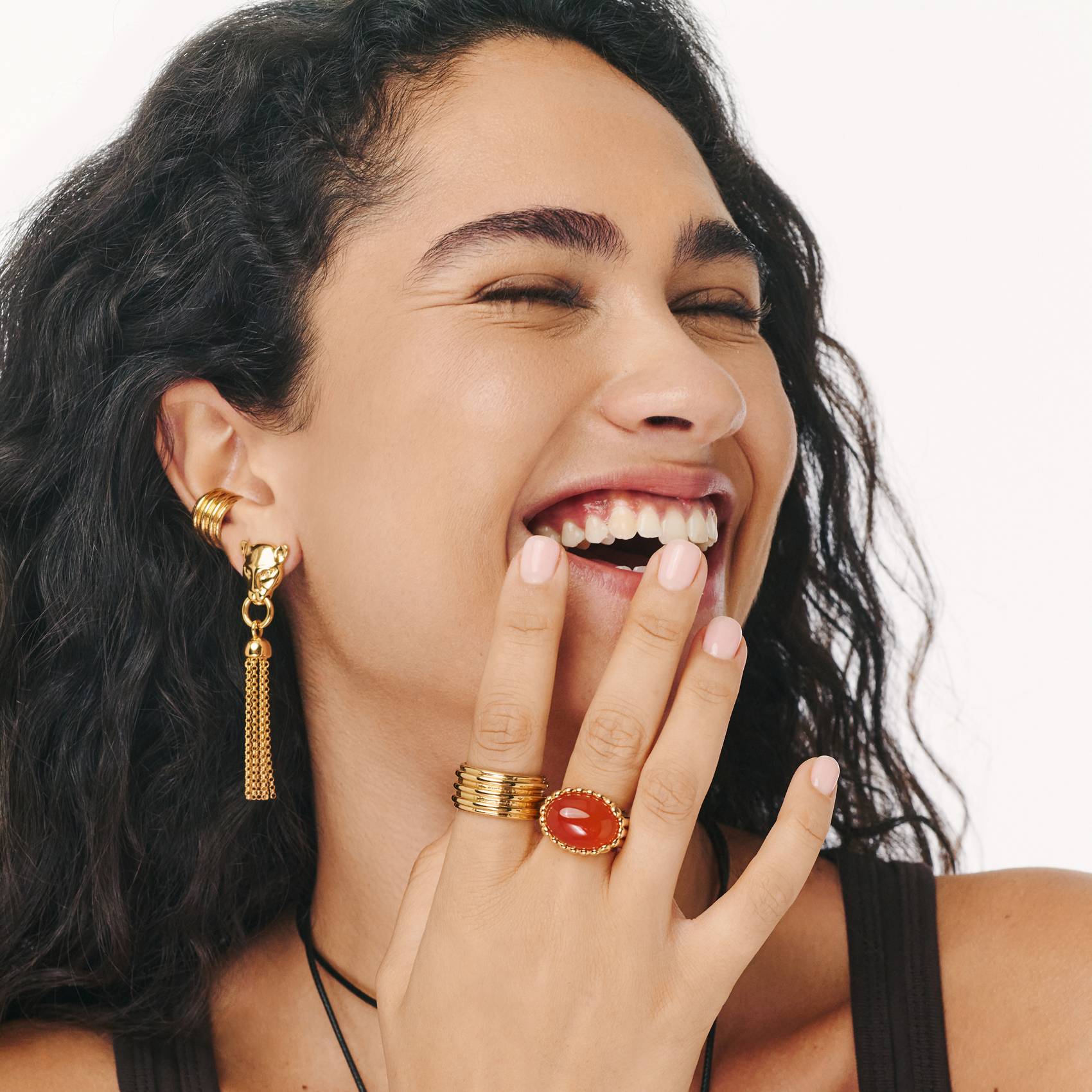 No. 03 — The Panther Earrings- Gold-5 product photo