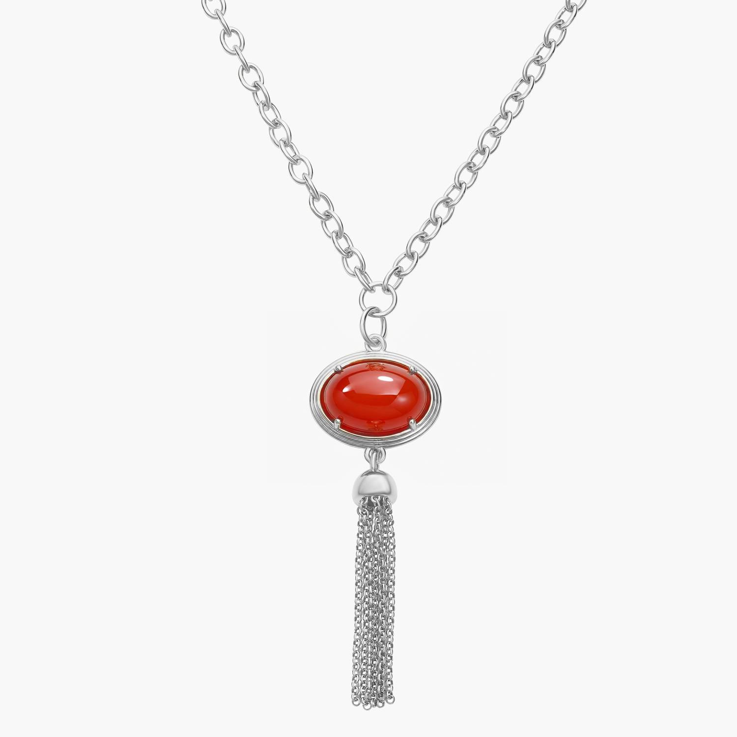 No. 09 — The Lucky Tassel Necklace - Silver-1 product photo