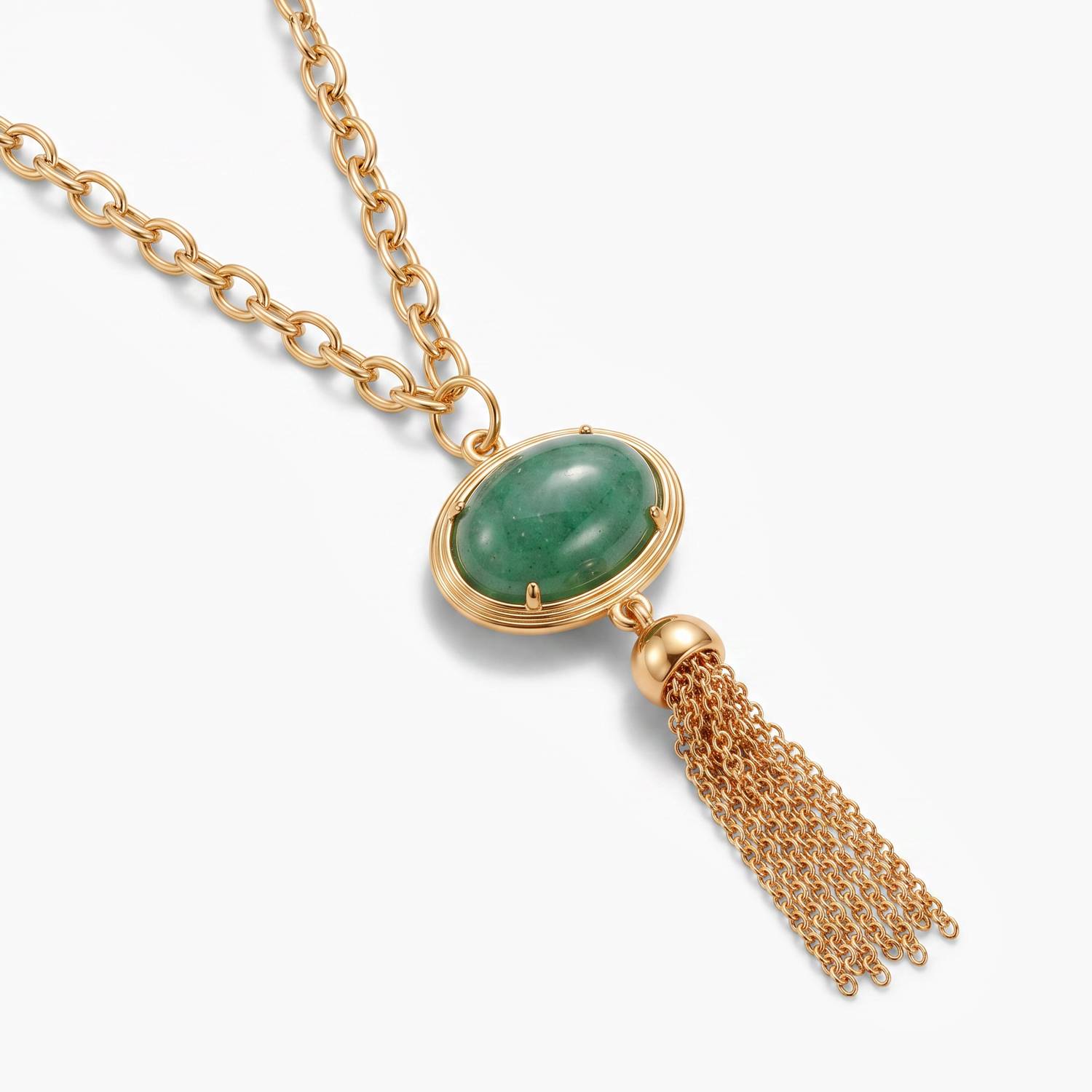 No. 09 — The Lucky Tassel Necklace - Gold-2 product photo