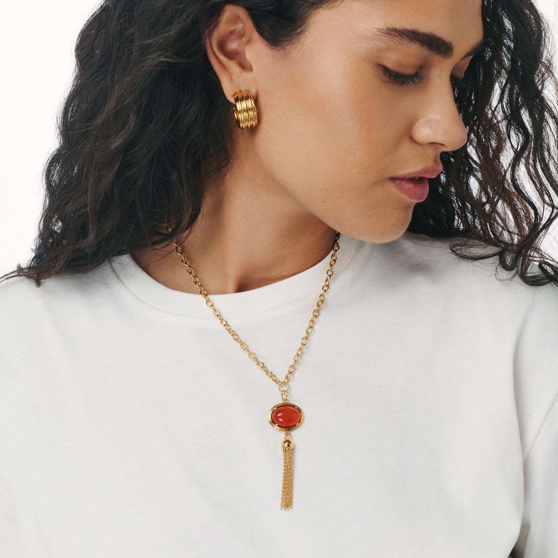 No. 09 — The Lucky Tassel Necklace - Gold-3 product photo