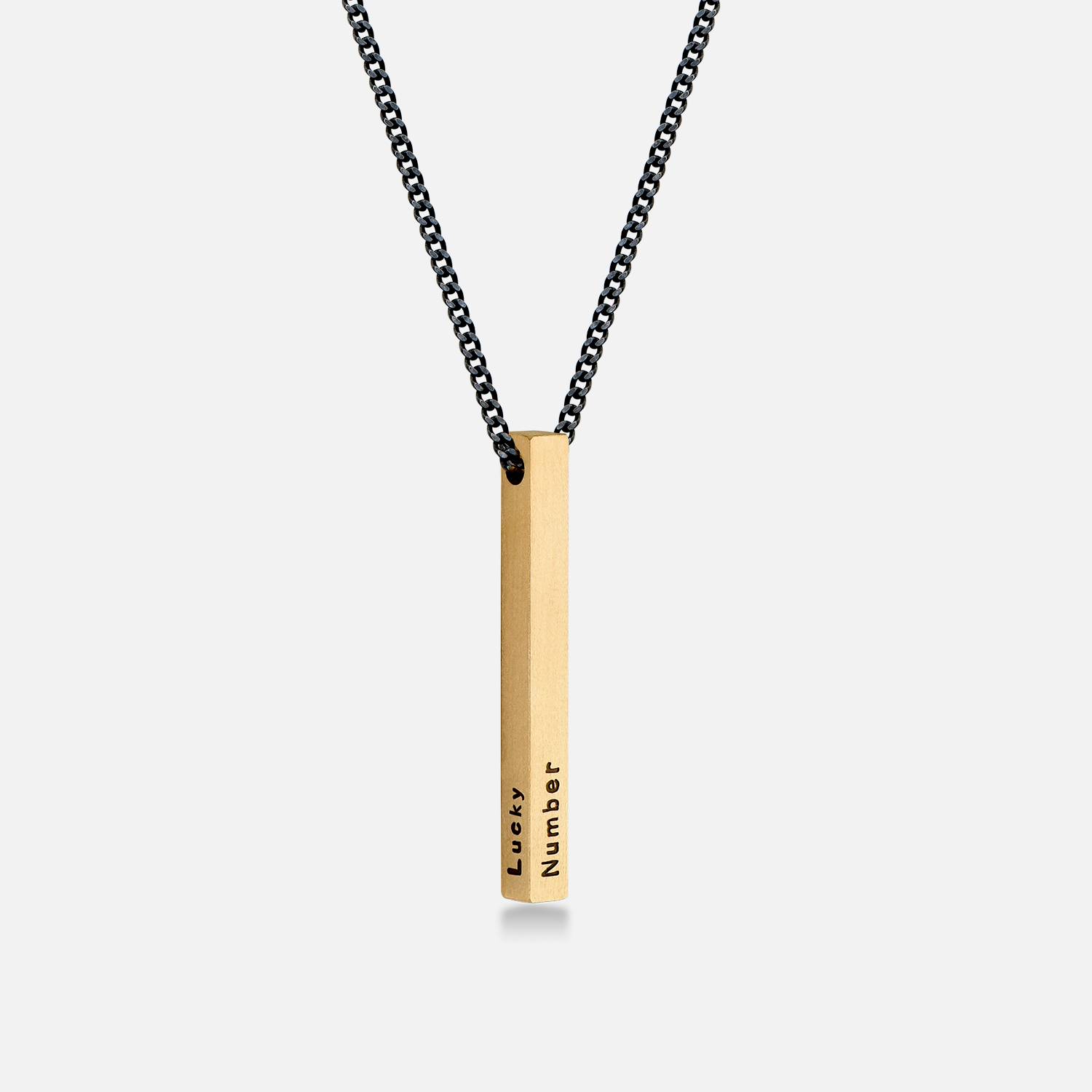 Pillar Bar Necklace for Men  -  Gold Vermeil-5 product photo