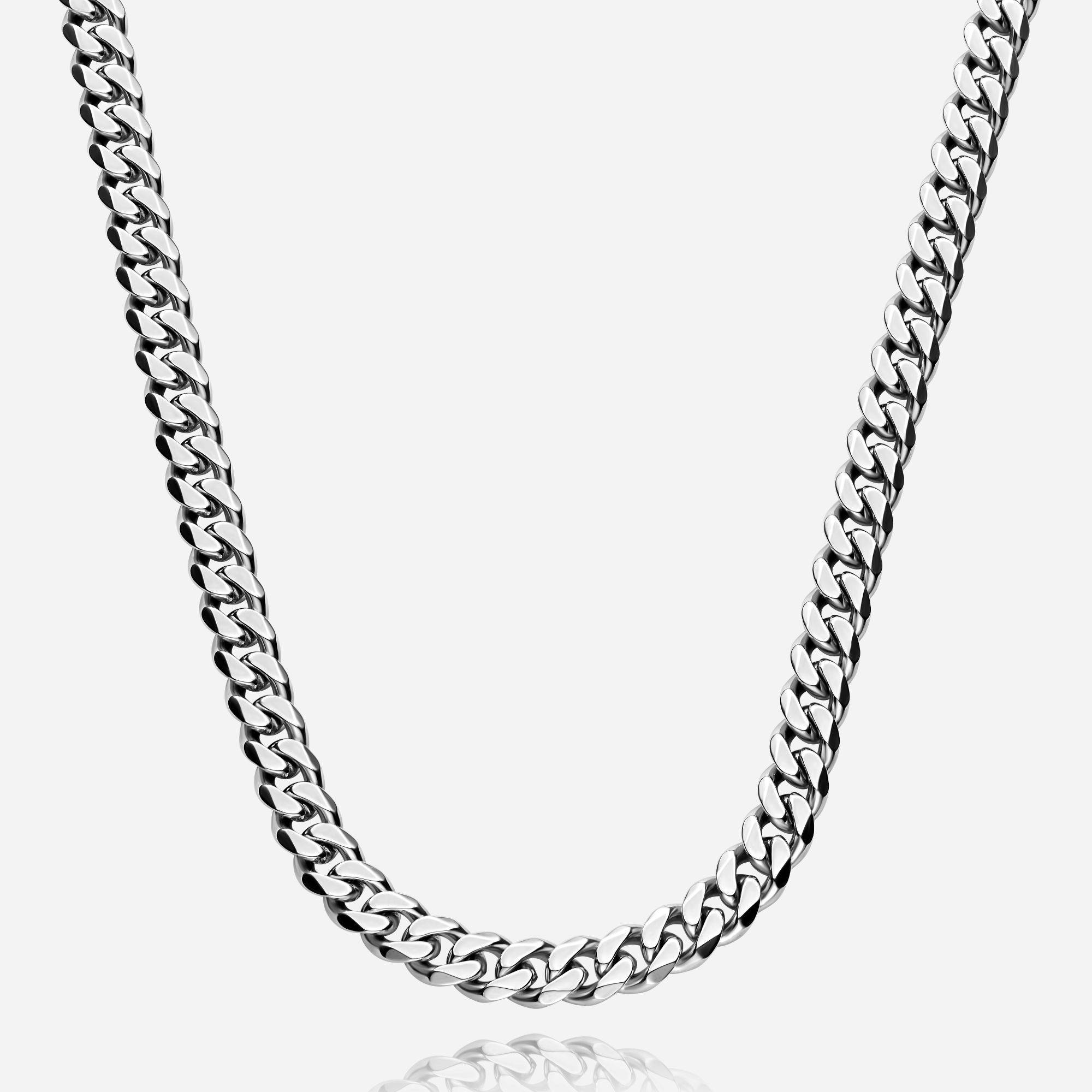 8 mm Cuban Chain Necklace with Engravable clasp-1 product photo