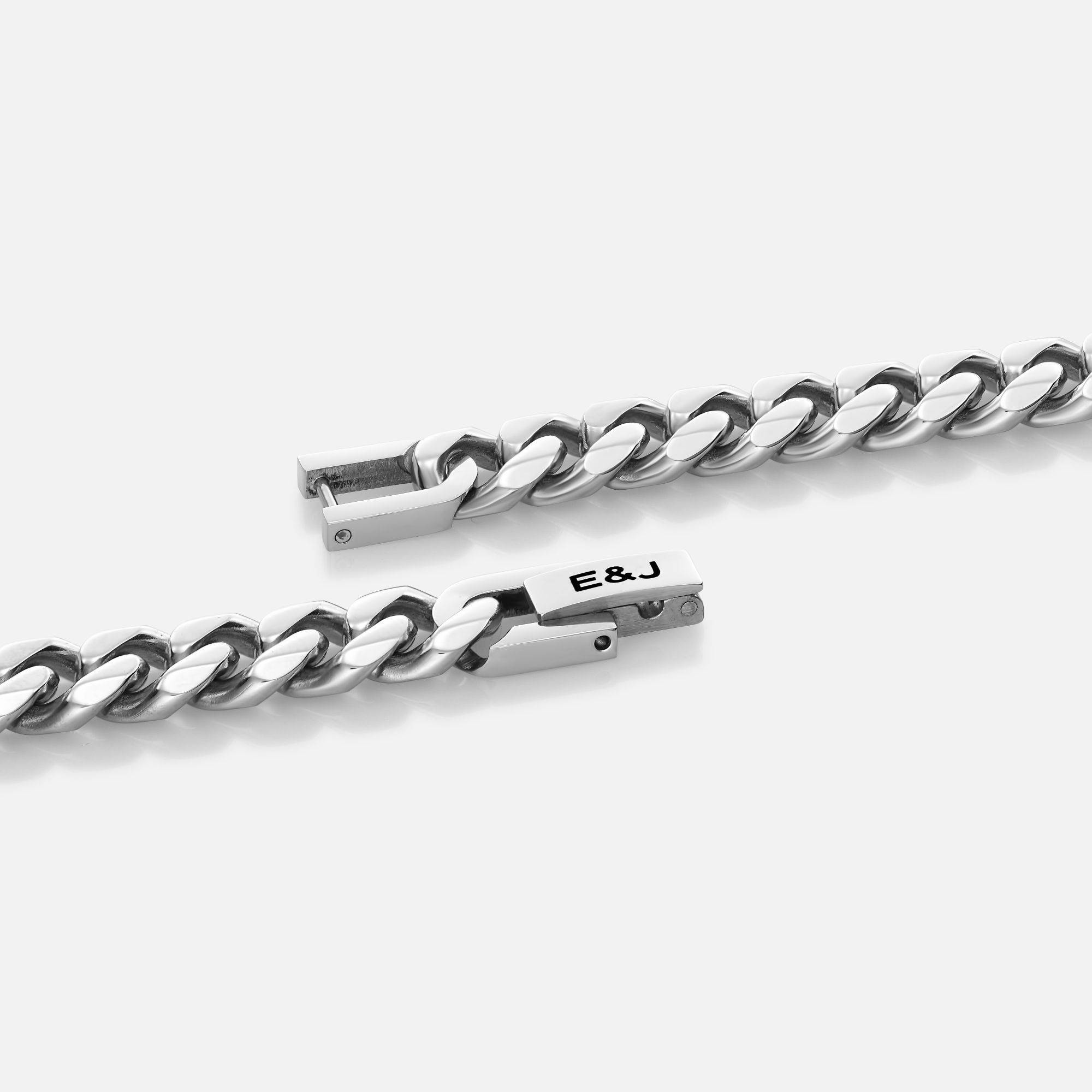 8 mm Cuban Chain Necklace with Engravable clasp-2 product photo