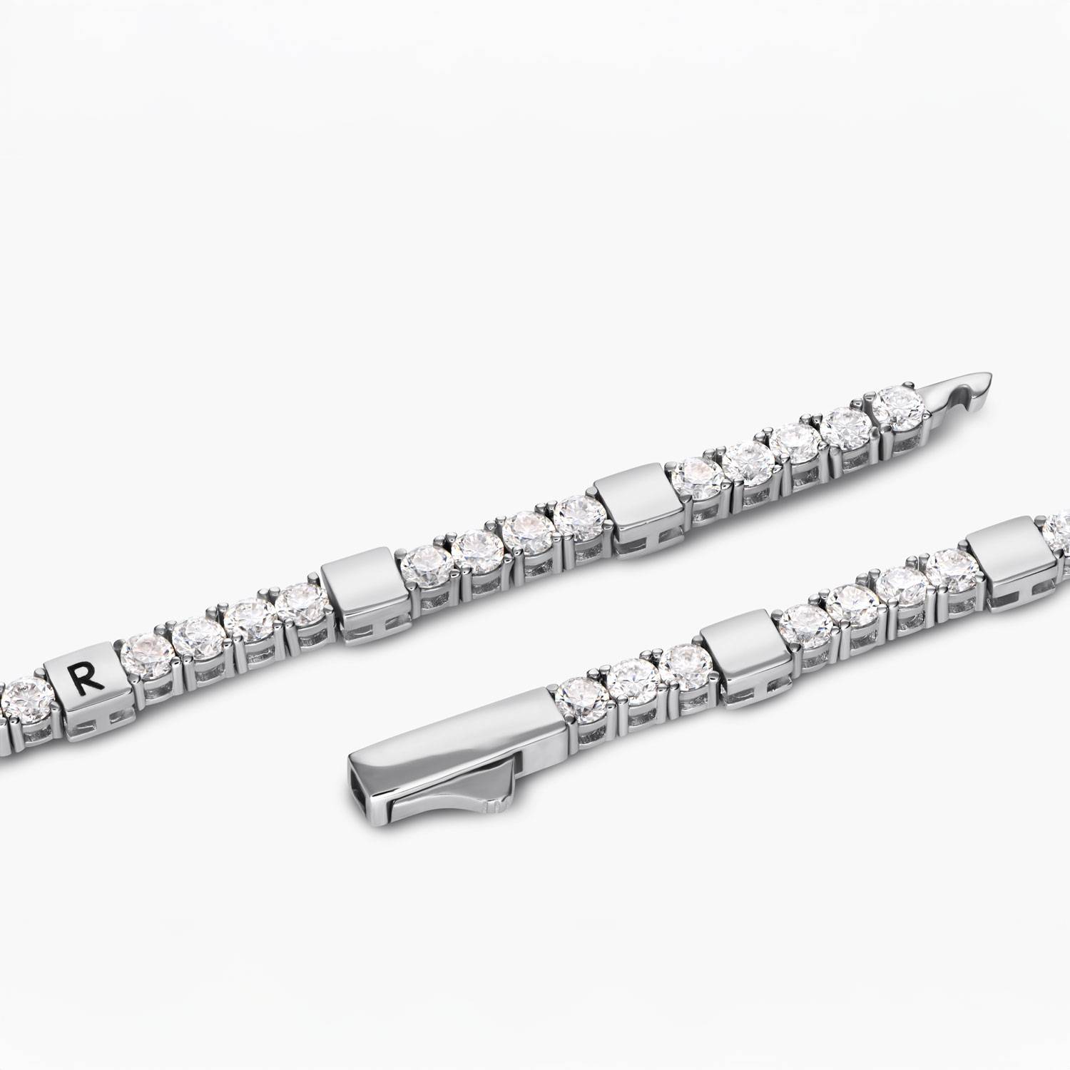 Advantage Engraved Tennis Bracelet - Silver-3 Advantage Engraved Tennis Bracelet - Silver-3 product photo