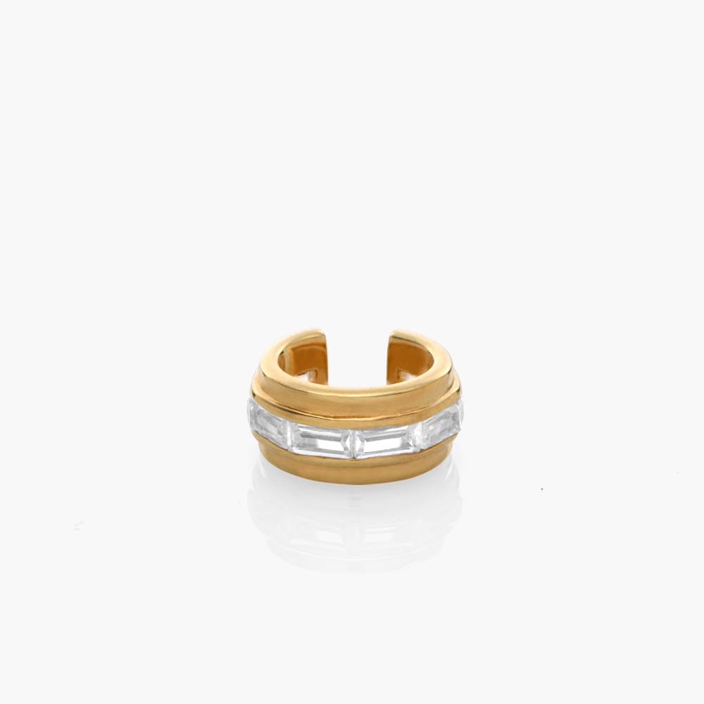 Baguette Cubic Zircoina Ear Cuff - Gold Vermeil product photo