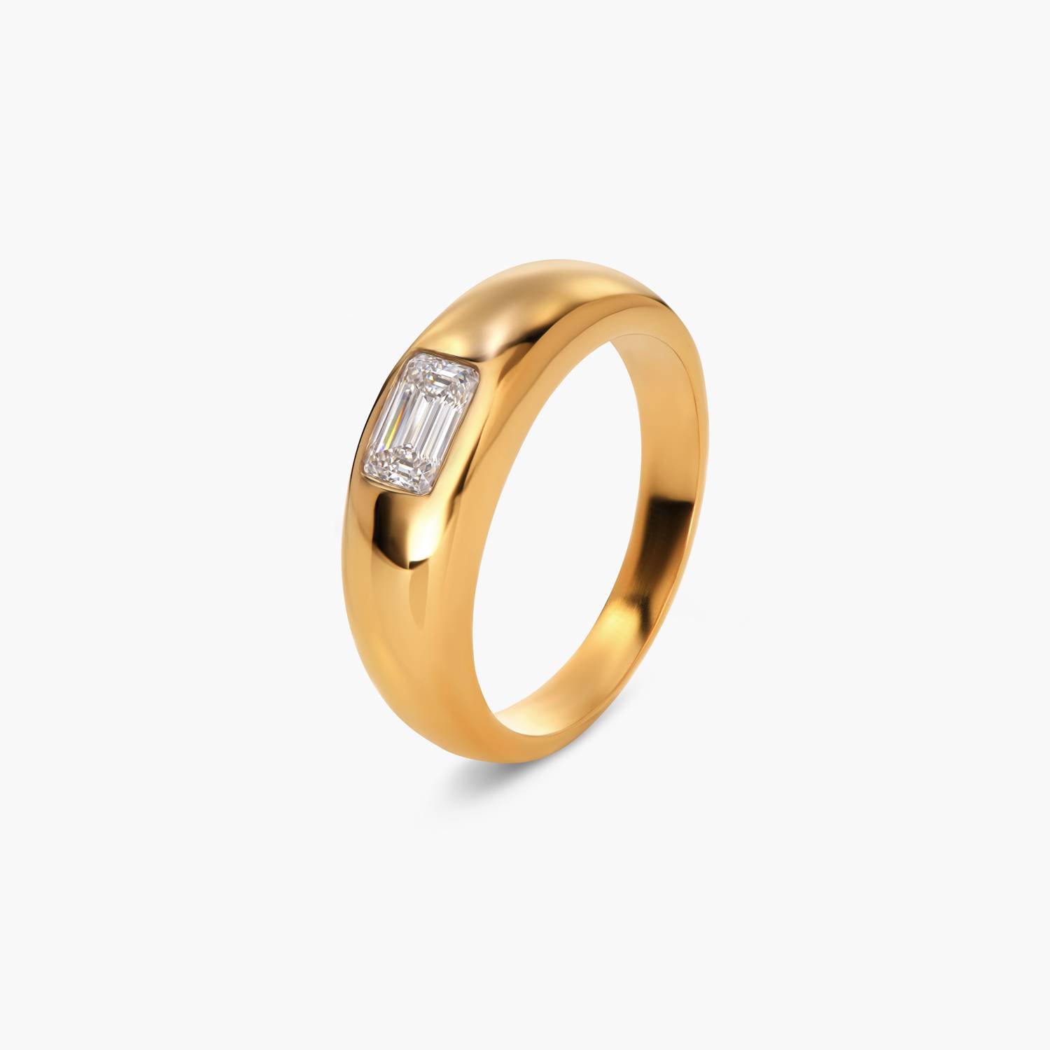 Baguette Dome Ring - Gold-2 product photo