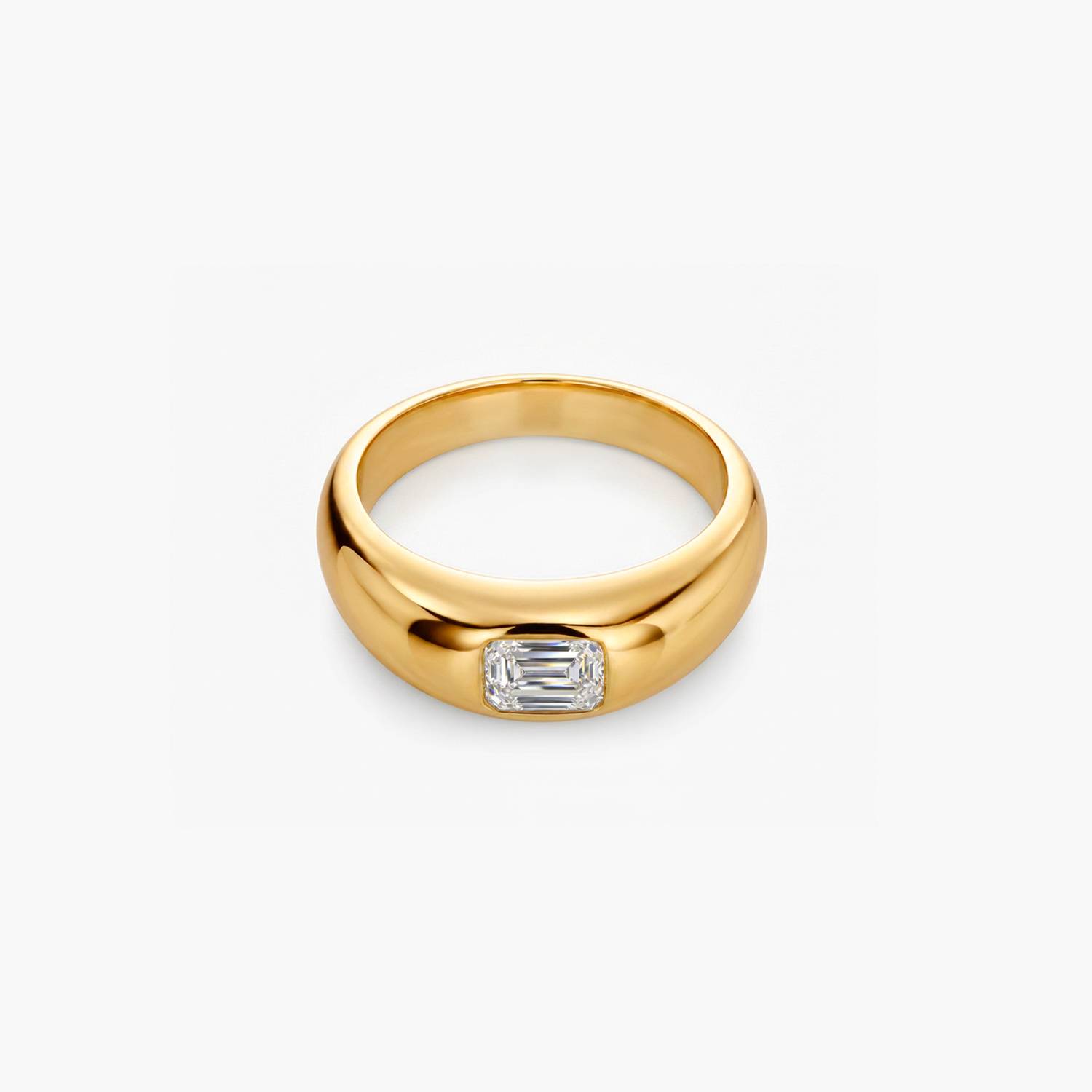 Baguette Dome Ring - Gold-1 product photo
