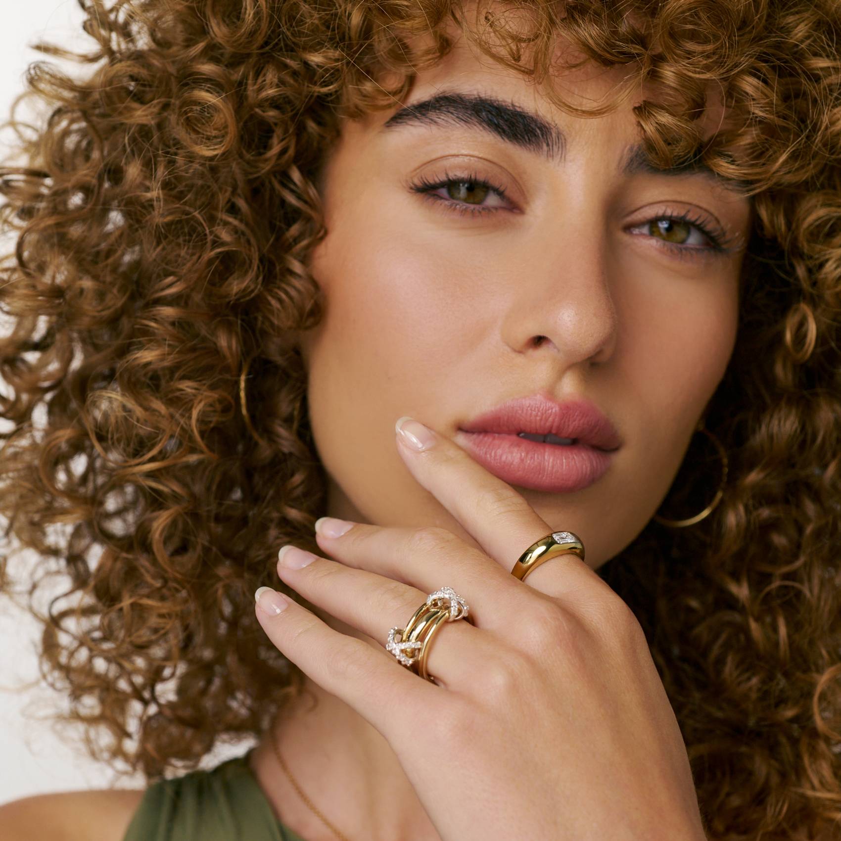 Baguette Dome Ring - Gold-3 product photo