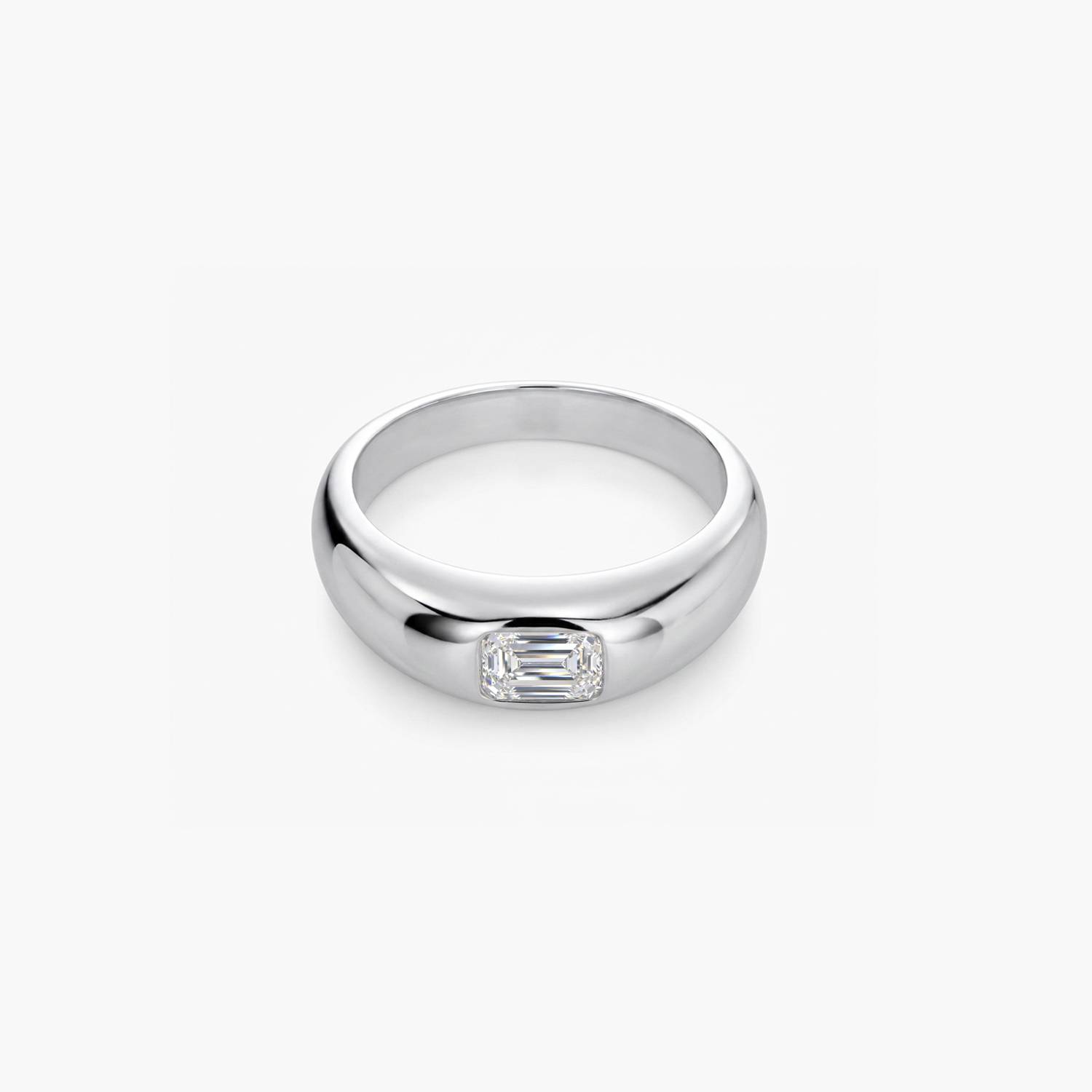 Baguette Dome Ring - Silver-1 product photo